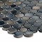 Ackland Indigo Smoke 12 in. x 13 in. Glossy Porcelain Penny Round Mosaic Floor and Wall Tile, 15PK AKM-P-INSM11X12PRG-CA - alternate 3